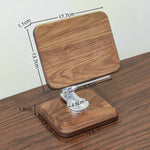 Solid walnut adjustable device holder for home office setup
