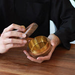 Solid walnut ashtray with cover for home and office use