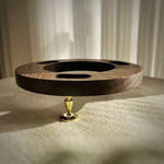 Solid walnut audio stand for Harman Kardon speakers