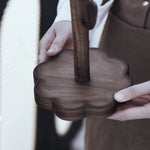 Solid walnut drink holder for coffee and beverage storage