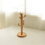 Solid walnut drink holder for coffee cups and beverages