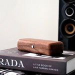 Solid walnut eyeglasses holder for daily carry and protection
