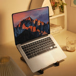 Solid walnut laptop riser for desk and workspace setup