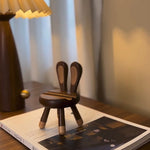 Solid walnut mobile phone stand for desk and home use
