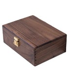 Solid walnut organizer box for home and office storage