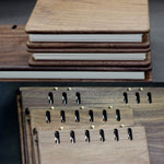 Solid walnut planner notebook for daily notes and ideas
