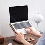 Solid walnut reading stand with adjustable desktop design