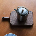 Solid walnut serving board made from natural wood grain