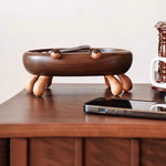 Solid walnut storage tray for keys jewelry and small items