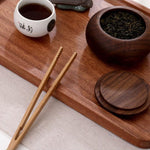 Solid walnut tea storage box for loose leaf tea