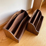 Solid walnut vinyl record stand for music collections
