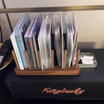 Solid wood CD display rack with minimalist design