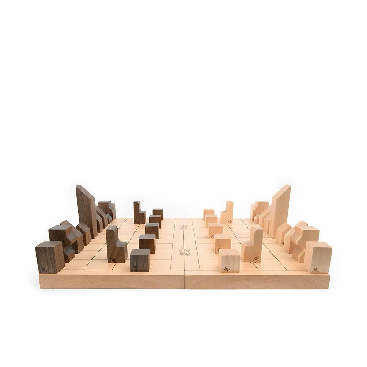 Solid wood Chinese chess Xiangqi set with classic design