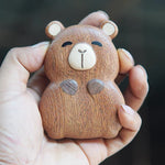 Solid wood bottle opener with built-in magnetic feature