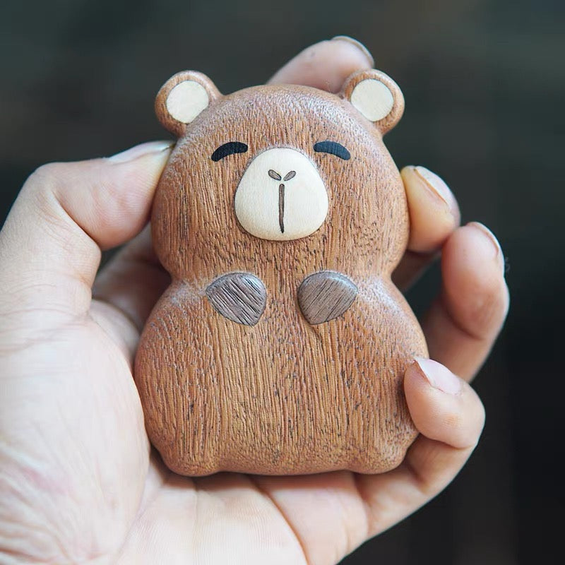 Solid wood bottle opener with built-in magnetic feature