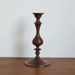 Solid wood candle accessory with refined natural texture