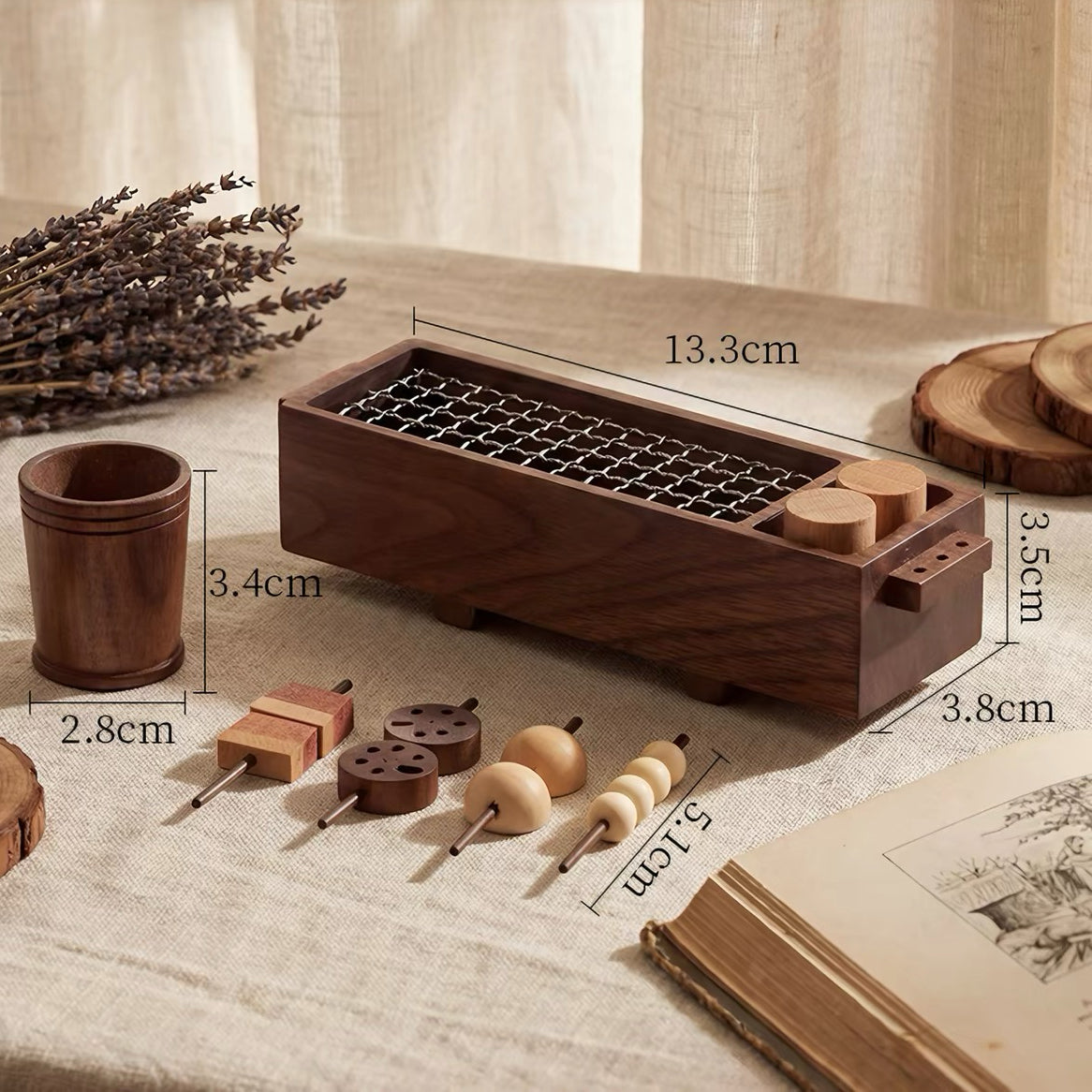 Solid wood essential oil diffuser for a peaceful home environment