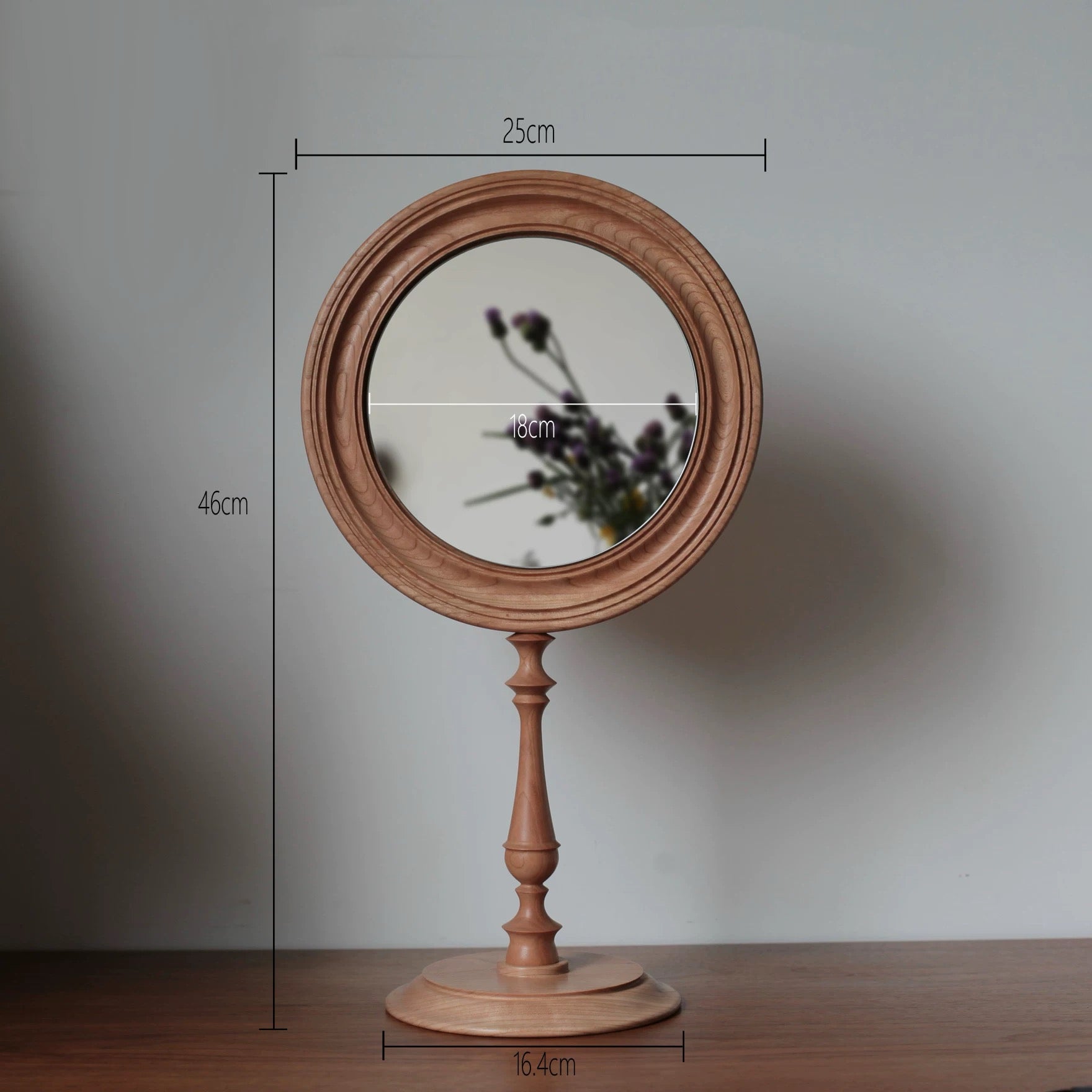 Solid wood framed mirror for home decor and personal care