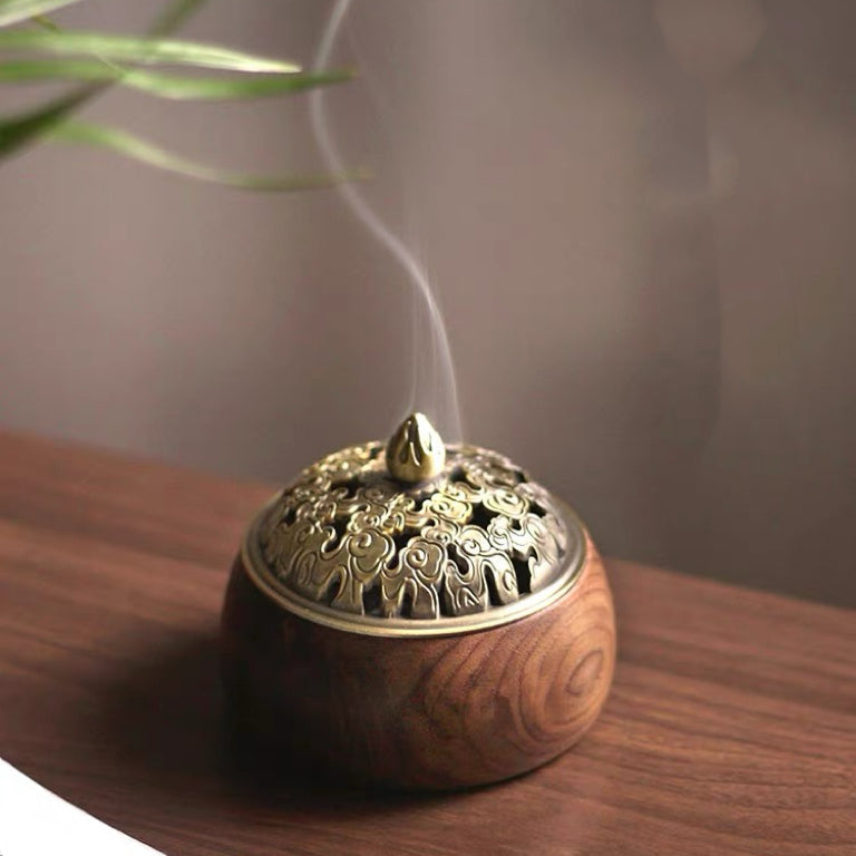 Solid wood incense stand for creating a peaceful atmosphere