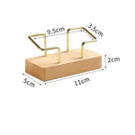 Solid wood name card holder with elegant natural texture