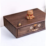Solid wood office organizer for stationery and accessories