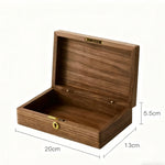 Solid wood organizer box with elegant natural texture