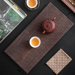 Solid wood serving tray for teacups and refreshments