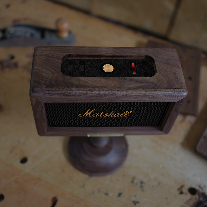 Solid wood speaker stand for enhanced speaker placement