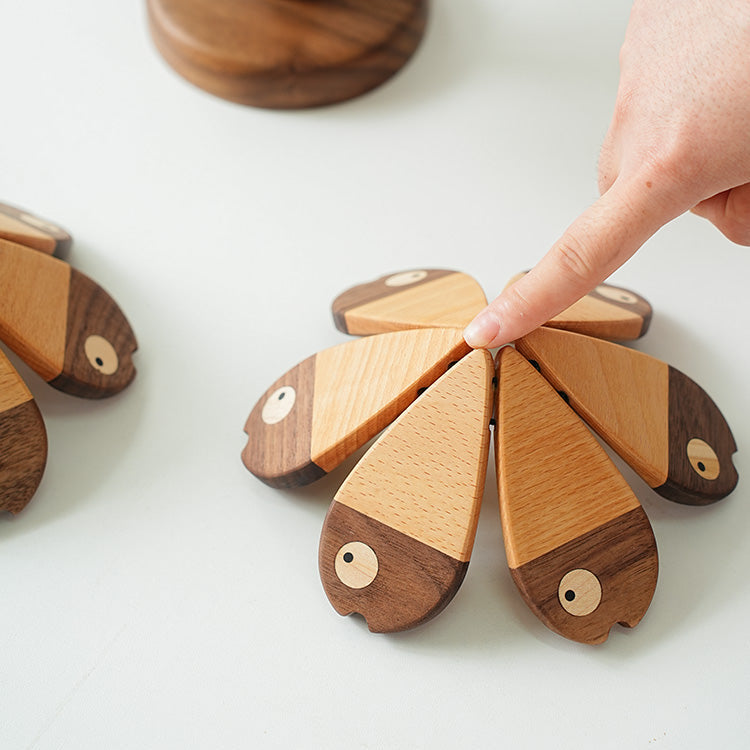 Solid wood table protector for hot pots cups and cookware