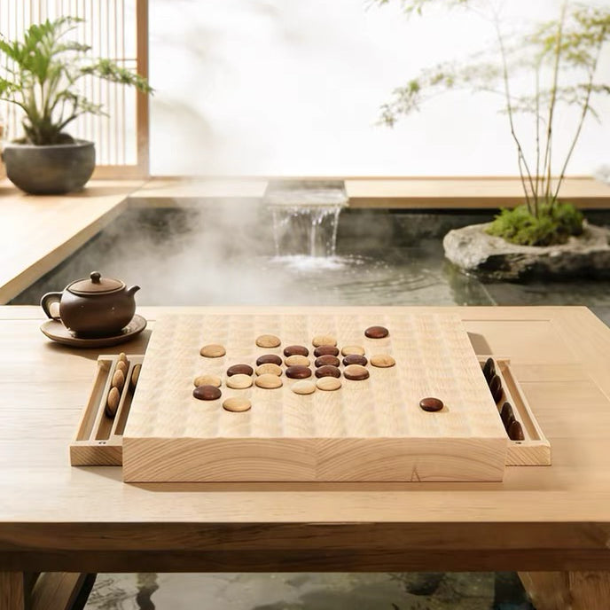 Solid wood tabletop game for adults and kids