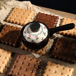 Solid wood trivet with square biscuit design