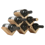 Solid wood wine rack with zigzag design