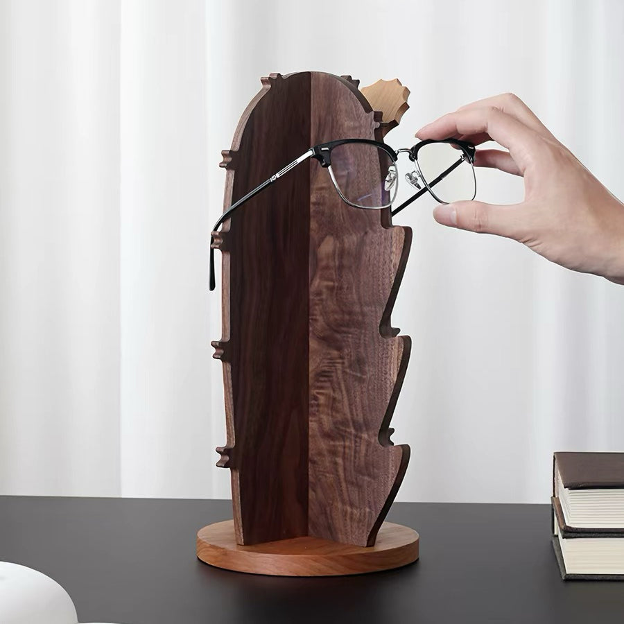 Specs tree wooden glasses holder made from natural solid wood