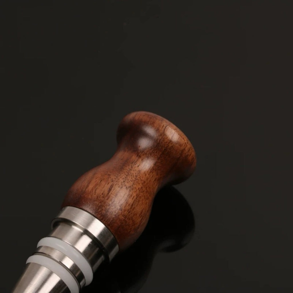 Topper wooden wine stopper made from natural walnut wood