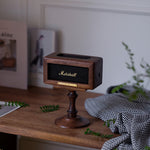 Solid walnut audio stand for Marshall speakers