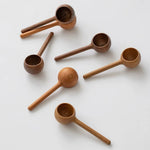 Walnut coffee measuring spoon for a refined brewing routine