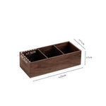 Walnut desktop storage box for tea and coffee essentials