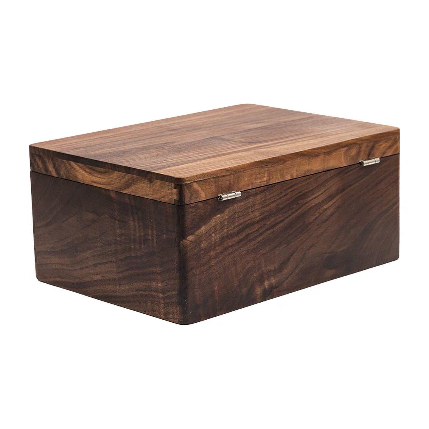 Walnut lidded storage box for everyday essentials