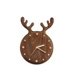 Walnut wall clock for modern home interior decoration