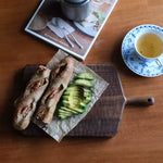 Walnut wooden charcuterie board for kitchen and dining use