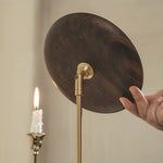Natural wood framed mirror with smooth walnut grain finish