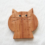 Minimalist solid wood coasters for cups mugs and beverages