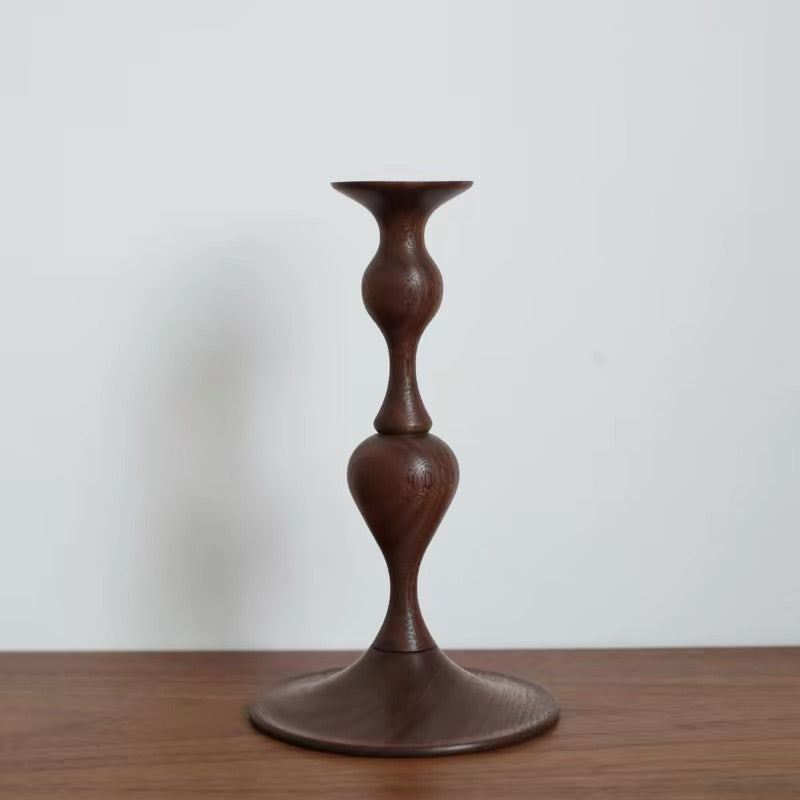Wooden candlestick stand for elegant interior styling