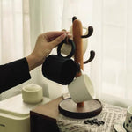 Wooden cup stand for countertop and tabletop organization