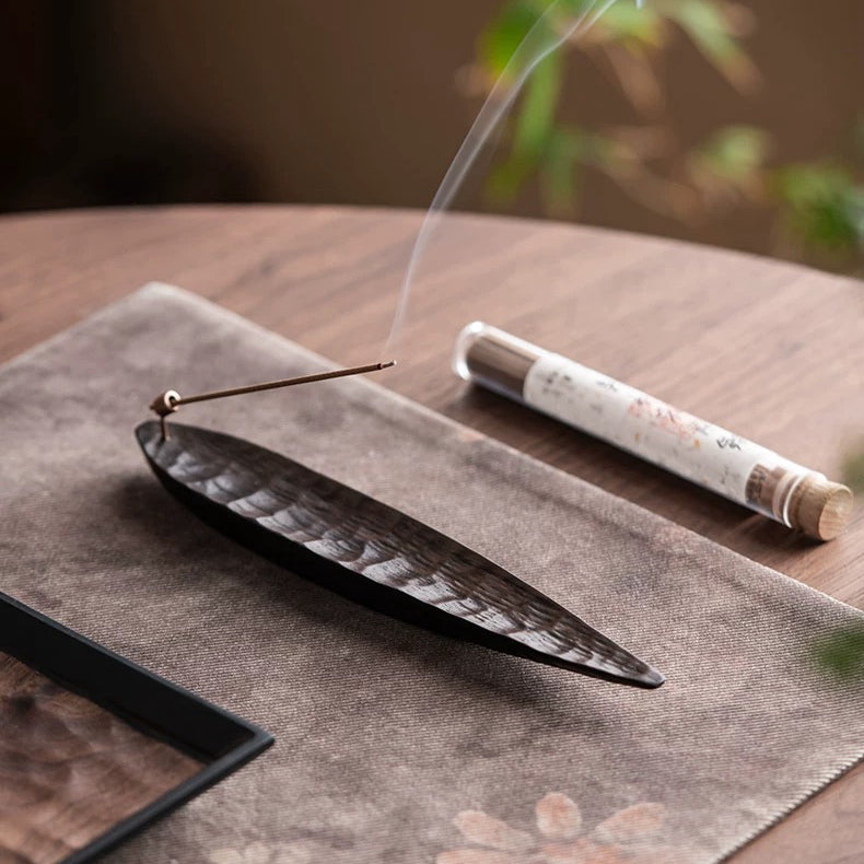 Wooden incense holder with elegant modern design