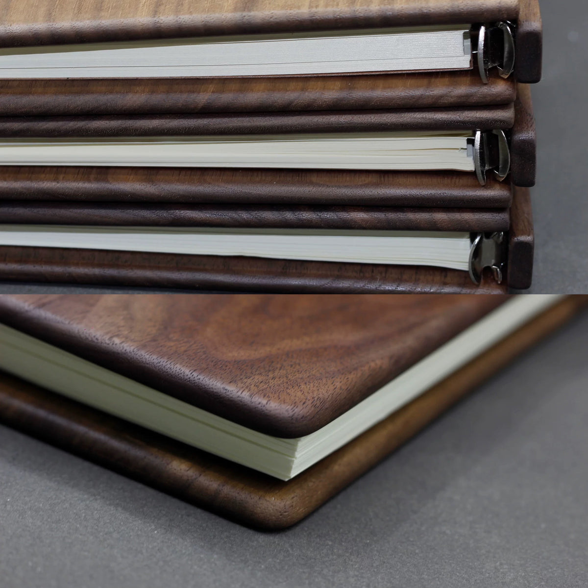 Wooden notebook cover with premium solid wood texture