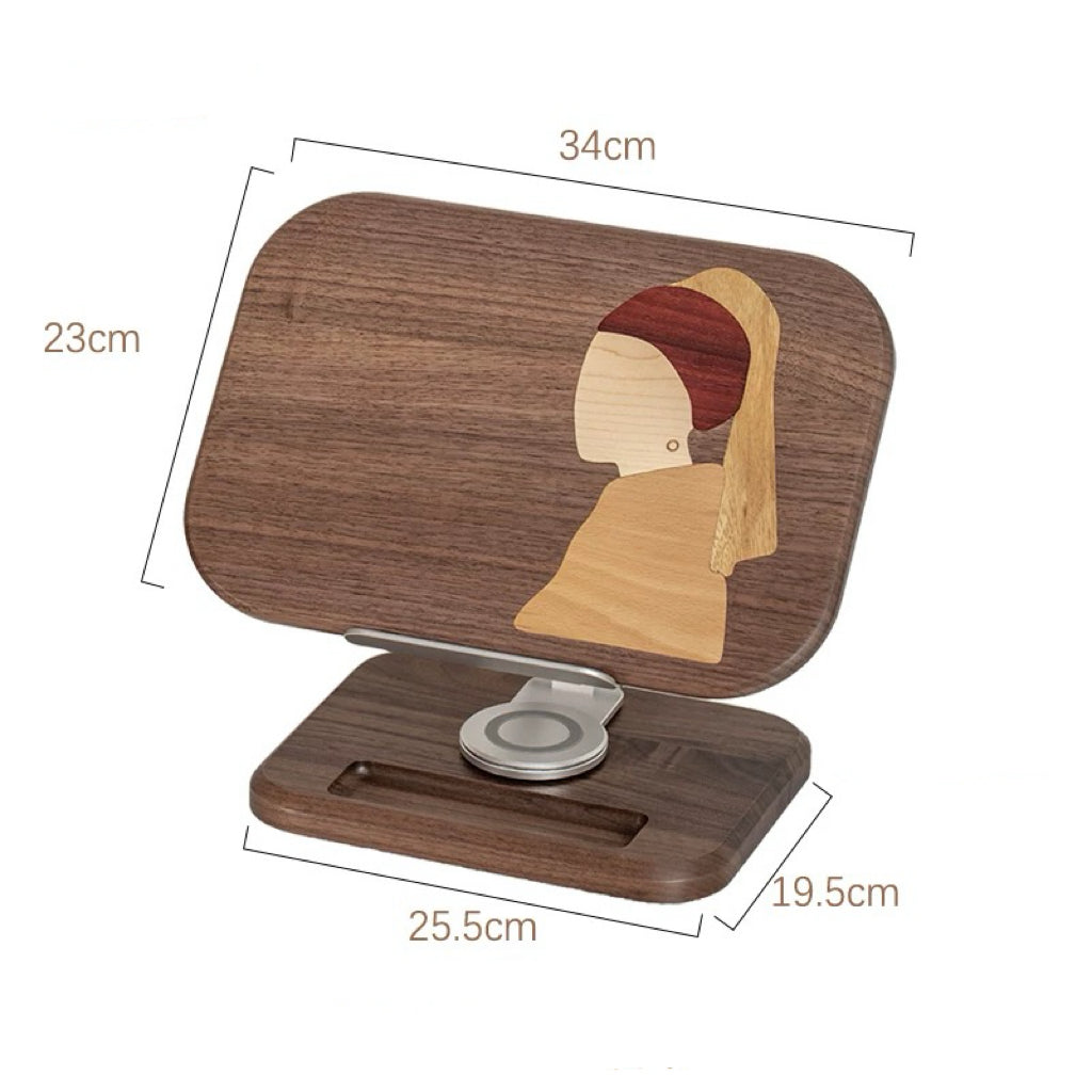 Wooden page holder for books tablets and documents