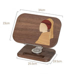 Wooden page holder for books tablets and documents
