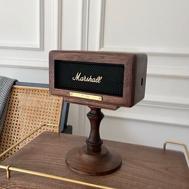 Wooden speaker holder designed for Marshall sound systems