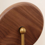 Wooden standing mirror with elegant curved design
